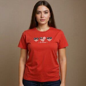 Sonoma Unisex T-Shirt Large Red Short Sleeve Casual Comfort America Logo